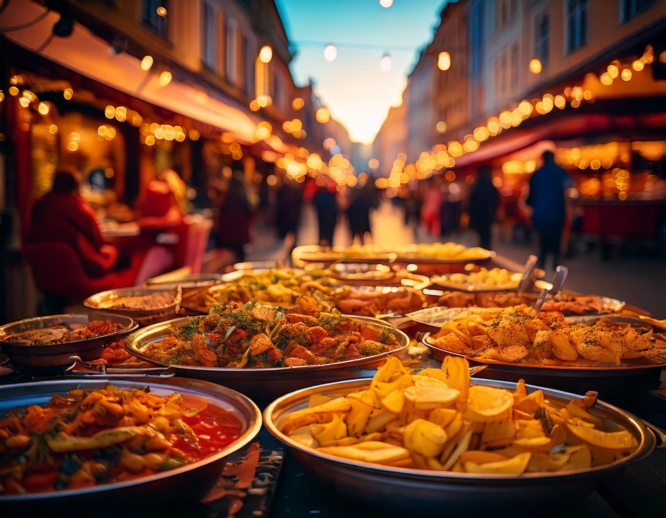 AI genereated image of Greek street food in Oslo Street Food